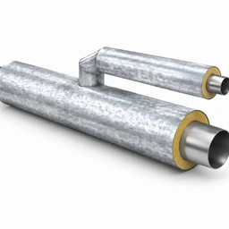 Тройник параллельный ППУ-ОЦ d 530х219 Тип 1 из оцинкованой трубы